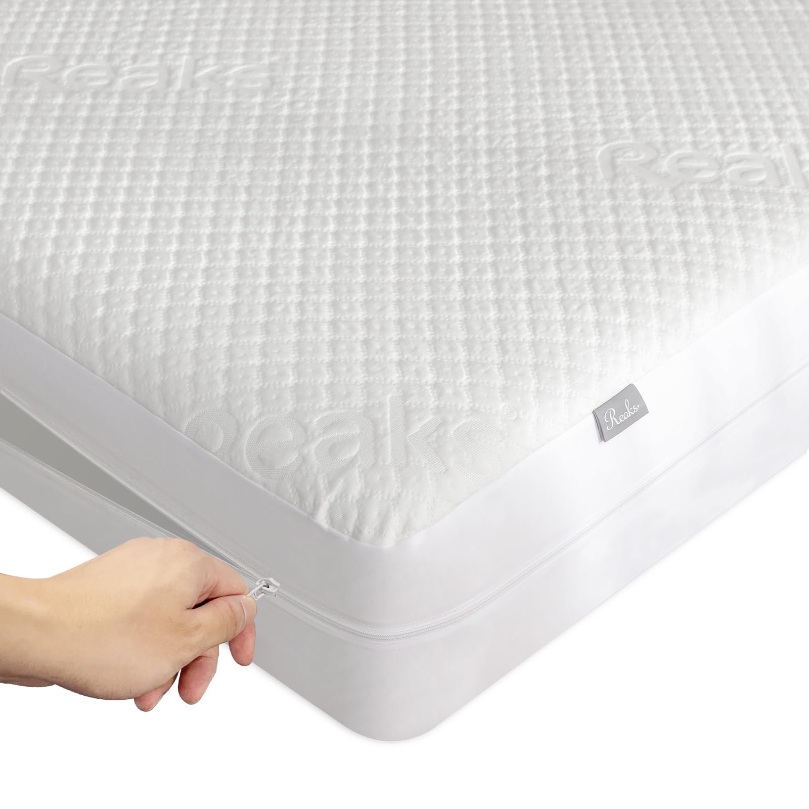 queen size mattress protector with zipper 100% waterproof zippered mattress cover soft & cooling noiseless bed mattress covers top removable mattress encasement 10 12" deep queen size mattress protector with zipper 100% waterproof zippered mattress cover soft & cooling noiseless bed mattress covers top removable mattress encasement 10 12" deep